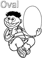 A coloring page of sesame street